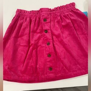 Isaac mizrahi girls magenta corduroy cotton skirt  size 10/12 NWT